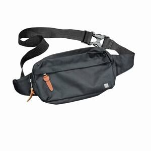 Kapston Black Sling Belt Bag Crossbody Adjustable Strap 10 x 5 x2 Unisex